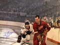 Autographed Matt Ravlich 8X10 Chicago Blackhawks Photo