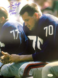 Autographed Sam Huff New York Giants 11x14 Photo with JSA COA