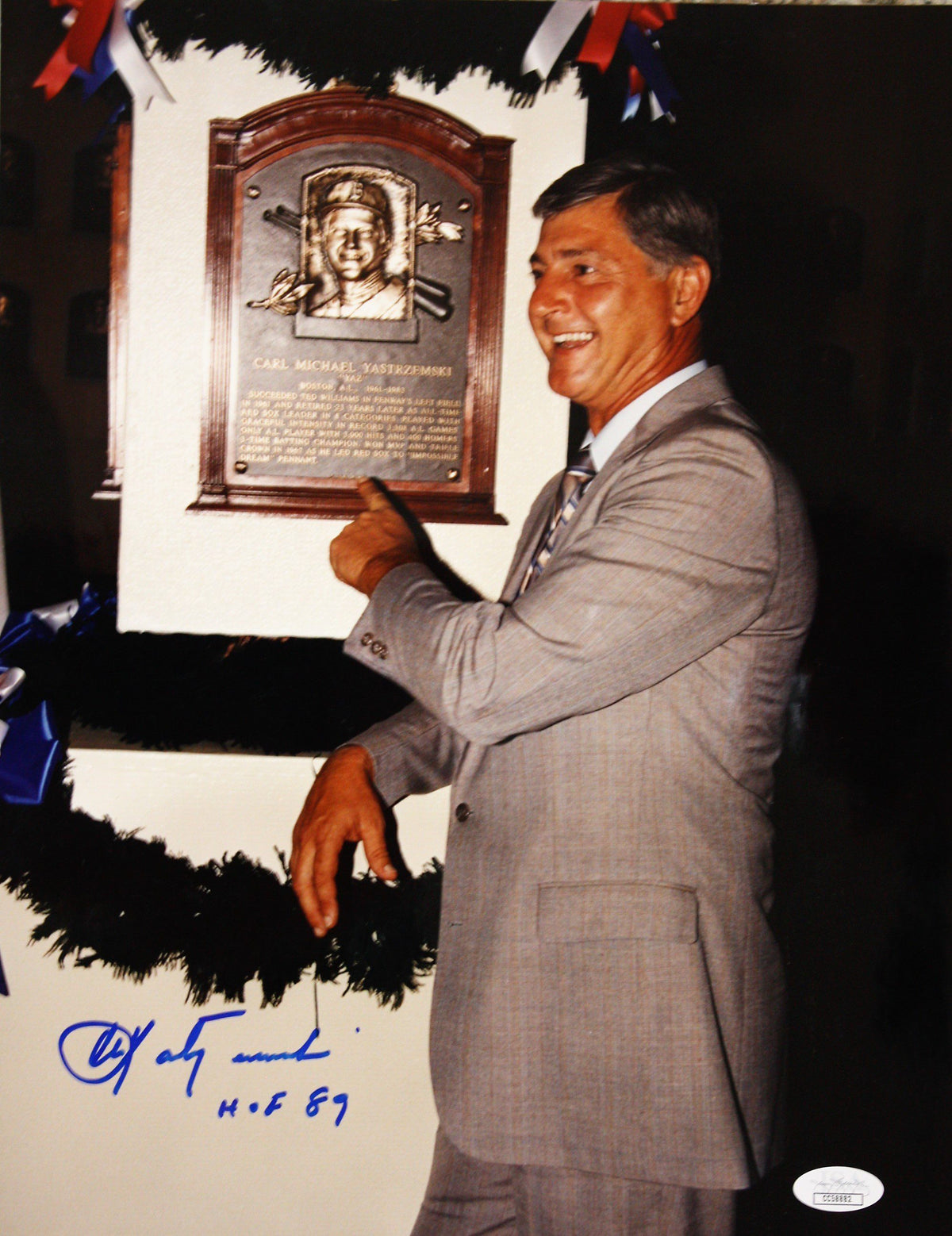 Autographed CARL YASTRZEMSKI  Boston Red Sox 11x14  with JSA COA