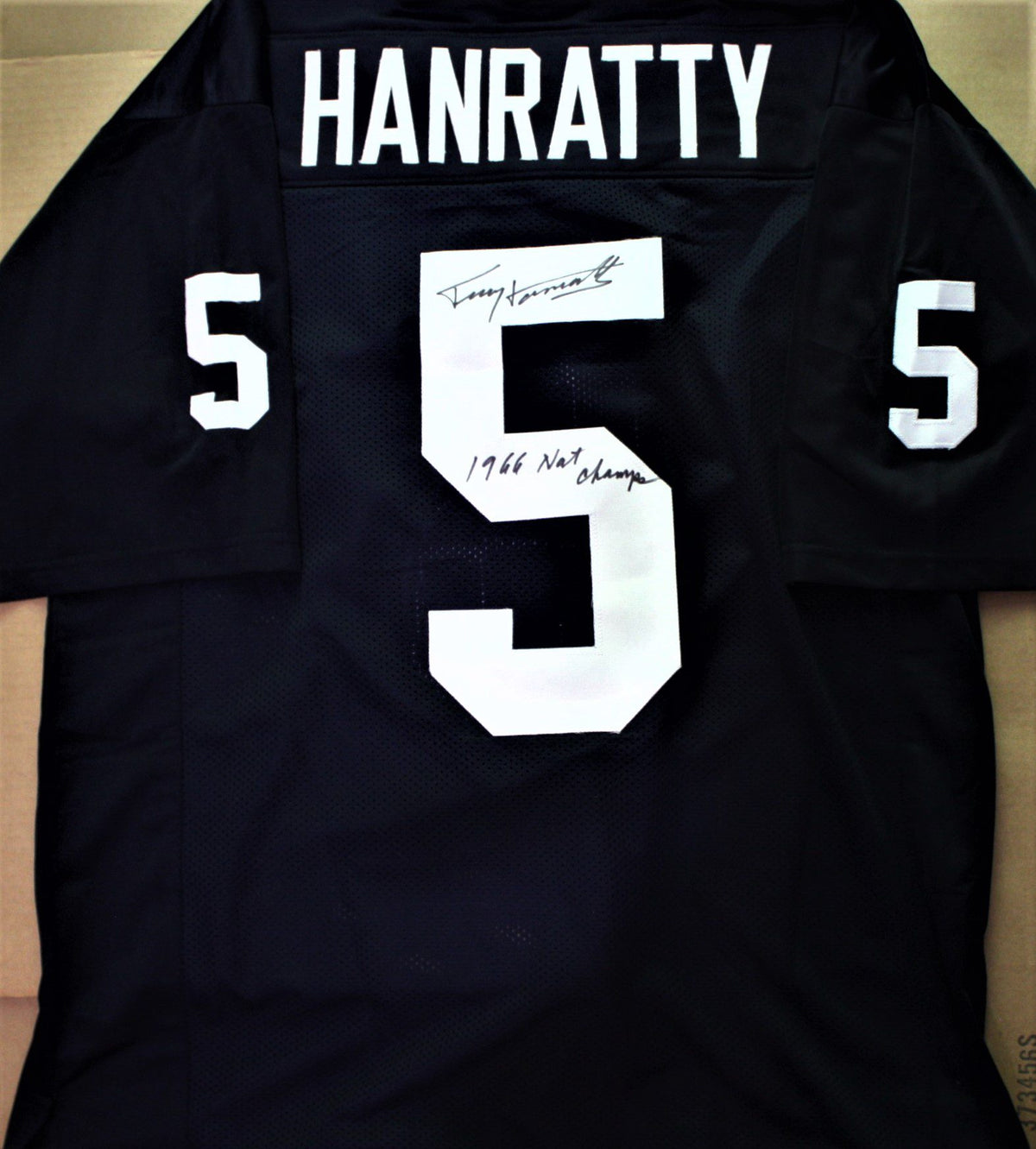 Autographed Terry Hanratty Notre Dame Custom Jersey - with COA