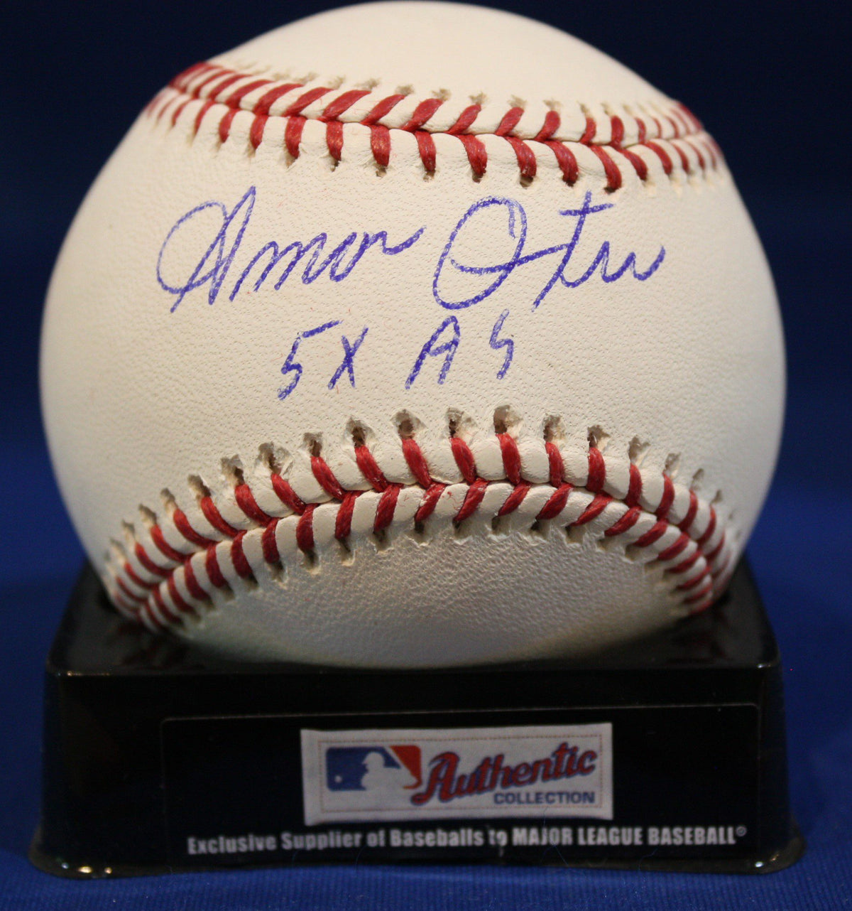 Autographed Amos Otis  "5 X All Star"  Rawlings Official MLB Baseball with COA