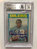 Autographed 1972 Topps Charlie Joiner Houston Oilers Rookie card #244 BAS Beckett Slabbed