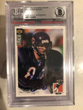 Autographed 1994 Upper Deck Chris Gedney Chicago Bears #187 Beckett Slabbed