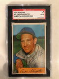 Autographed 1954 Enos Slaughter St. Louis Cardinals Card #62 SGC Slabbed