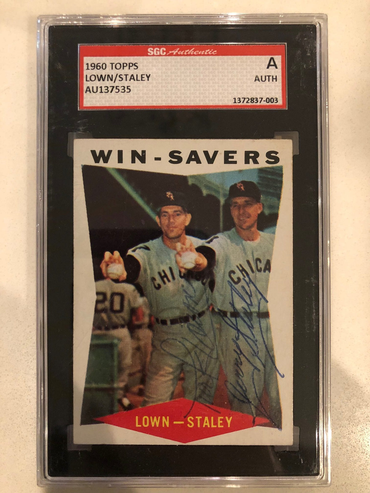Gerry Staley & Turk Lown Autographed Signed 1960 Topps Card #57 - SGC Slabbed