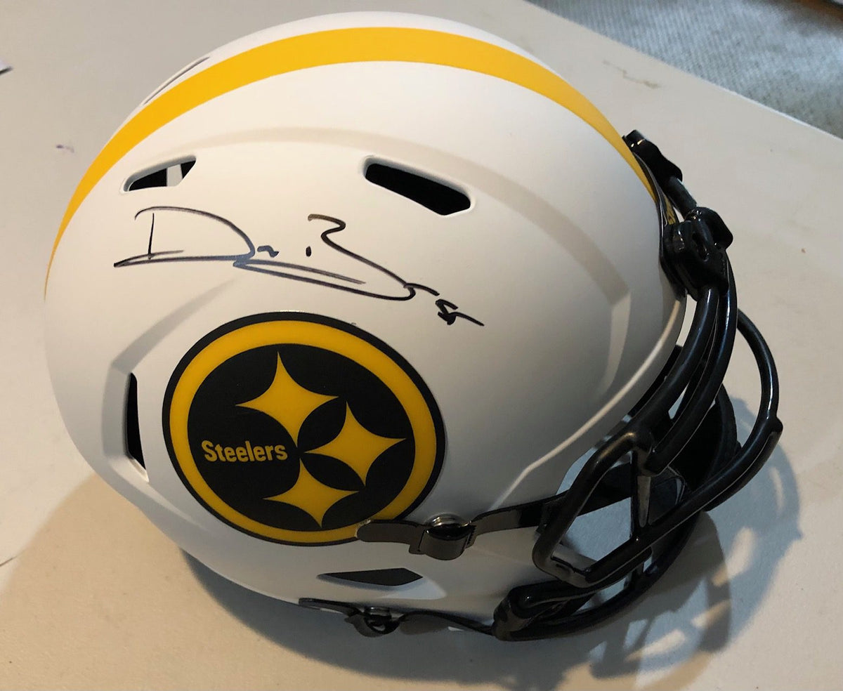 Devin Bush Signed Pittsburgh Steelers Full Size Lunar Eclipse Replica Helmet with COA