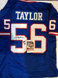 Autographed Lawrence Taylor New York Custom Jersey - with JSA Witness COA