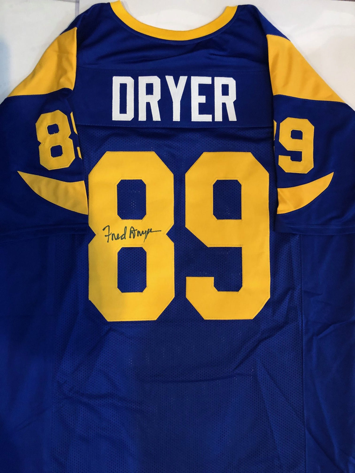 Autographed Fred Dryer Los Angeles Custom Jersey with COA