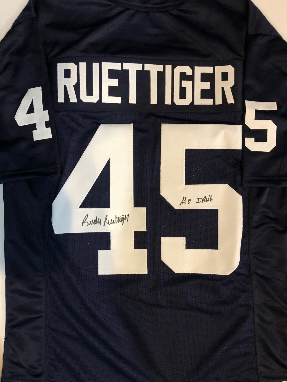 Autographed Rudy Ruettiger Notre Dame Custom Jersey