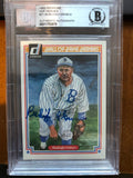 Autographed Burleigh Grimes Brooklyn Dodgers 1983 Donruss Card #21 Beckett Slabbed