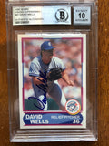 Autographed 1990 Score David Wells Blue Jays Card #31 BAS Beckett Slabbed