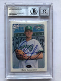 Autographed 1996 Best Chris Carpenter Knoxville Smokies #8 Beckett Slabbed