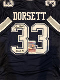 Autographed Tony Dorsett Dallas Custom Jersey - with JSA Witness COA