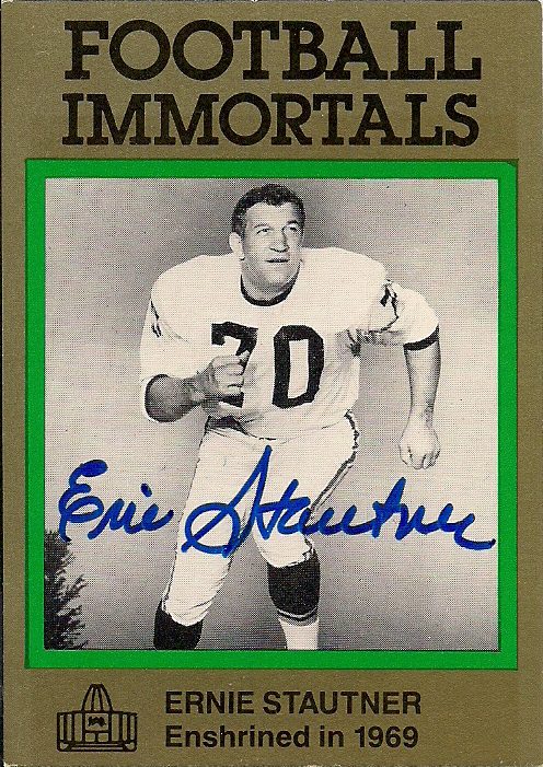 Autographed ERNIE STAUTNER Dallas Cowboys Football Immortals Card