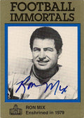 Autographed RON MIX San Diego Chargers Football Immortals Card