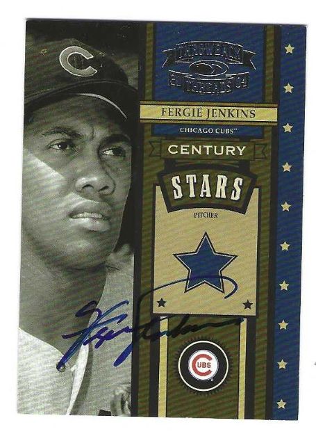 Autographed FERGIE JENKINS 2004 Donruss Throwback Threads Card