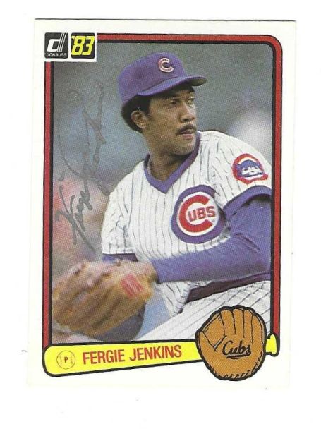 Autographed FERGIE JENKINS Chicago Cubs 1983 Donruss Card