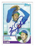 Autographed FERGIE JENKINS Chicago Cubs 1983 Topps Card
