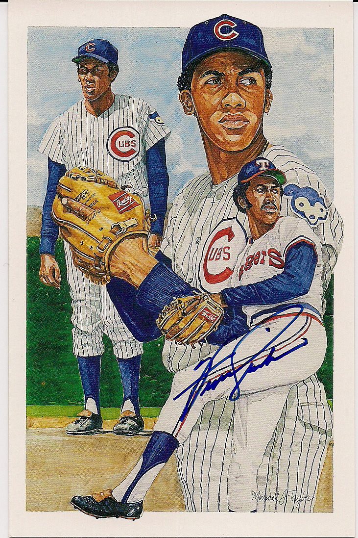 Autographed FERGIE JENKINS Chicago Cubs Post Card