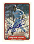 Autographed FERGIE JENKINS Texas Rangers 1982 Fleer Card
