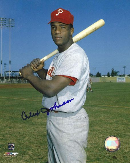 AUTOGRAPHED ALEX JOHNSON 8x10 Philadelphia Phillies Photo