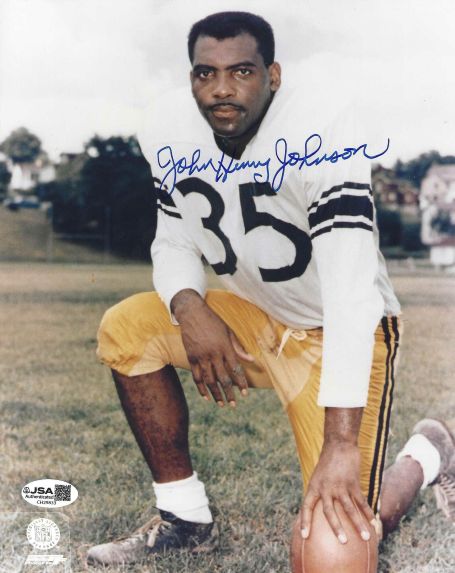 Autographed JOHN HENRY JOHNSON 8x10 Pittsburgh Steelers photo JSA