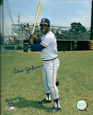 AUTOGRAPHED  ALEX JOHNSON 8x10 Texas Rangers Photo