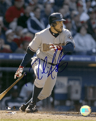 Autographed NICK JOHNSON Washington Nationals Photo