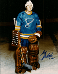 Autographed ED JOHNSTON St. Louis Blues Photo