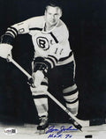 Autographed TOM JOHNSON "HOF 70" 8X10 Boston Bruins Photo JSA