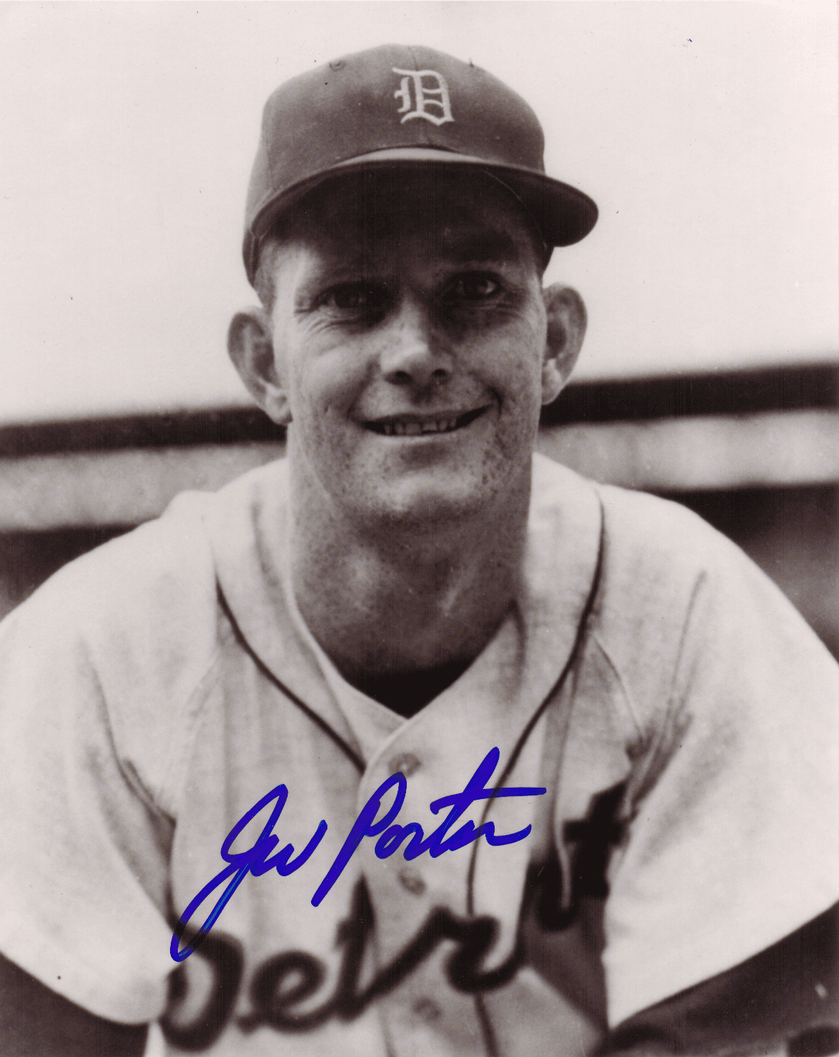 AUTOGRAPHED SIGNED photo JW PORTER Detroit Tigers
