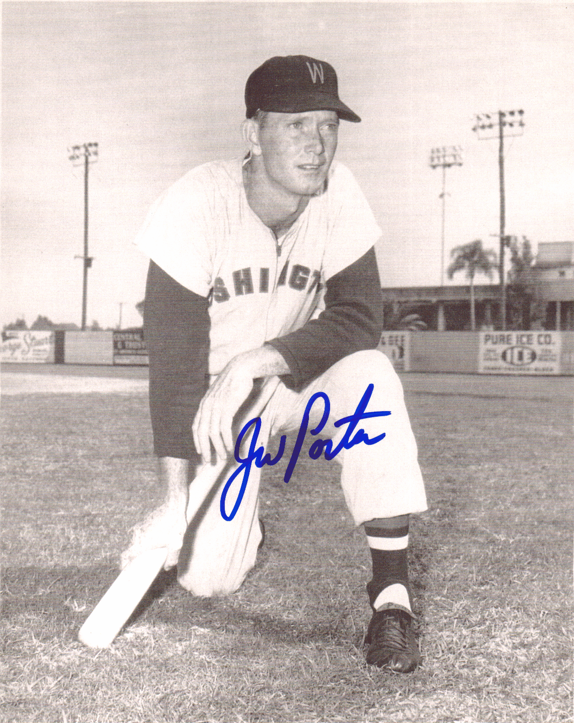 AUTOGRAPHED photo JW PORTER Washington Senators