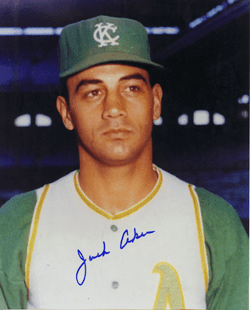 AUTOGRAPHED SIGNED photo JACK AKER #1 Kansas City A's