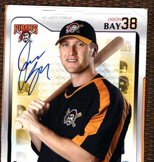 AUTOGRAPHED  photo JASON BAY - Pittsburgh Pirates