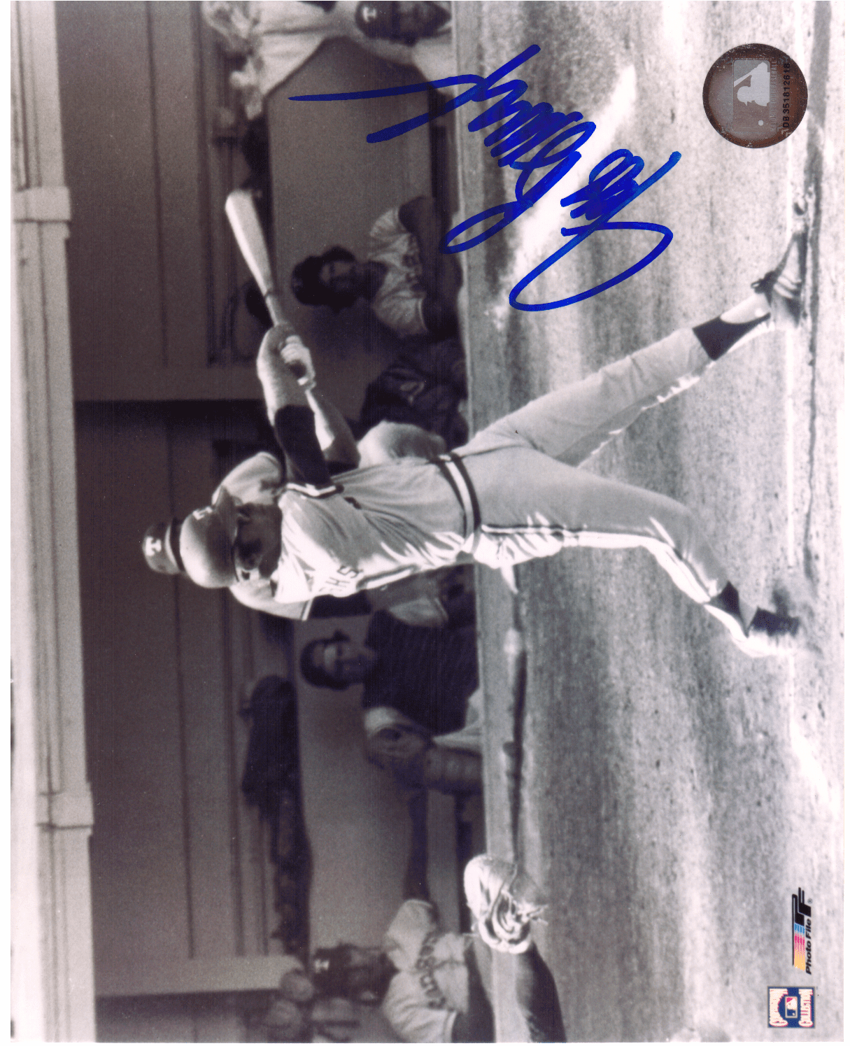 AUTOGRAPHED SIGNED photo JEFF BURROUGHS #2 Texas Rangers