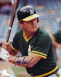 AUTOGRAPHED SIGNED photo JEFF BURROUGHS #3 Oakland A's