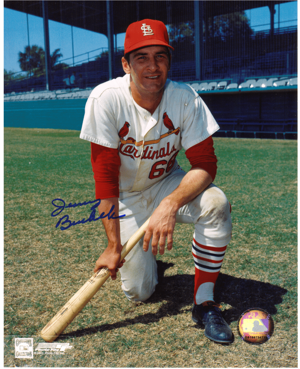 AUTOGRAPHED SIGNED photo JERRY BUCHEK Cardinals