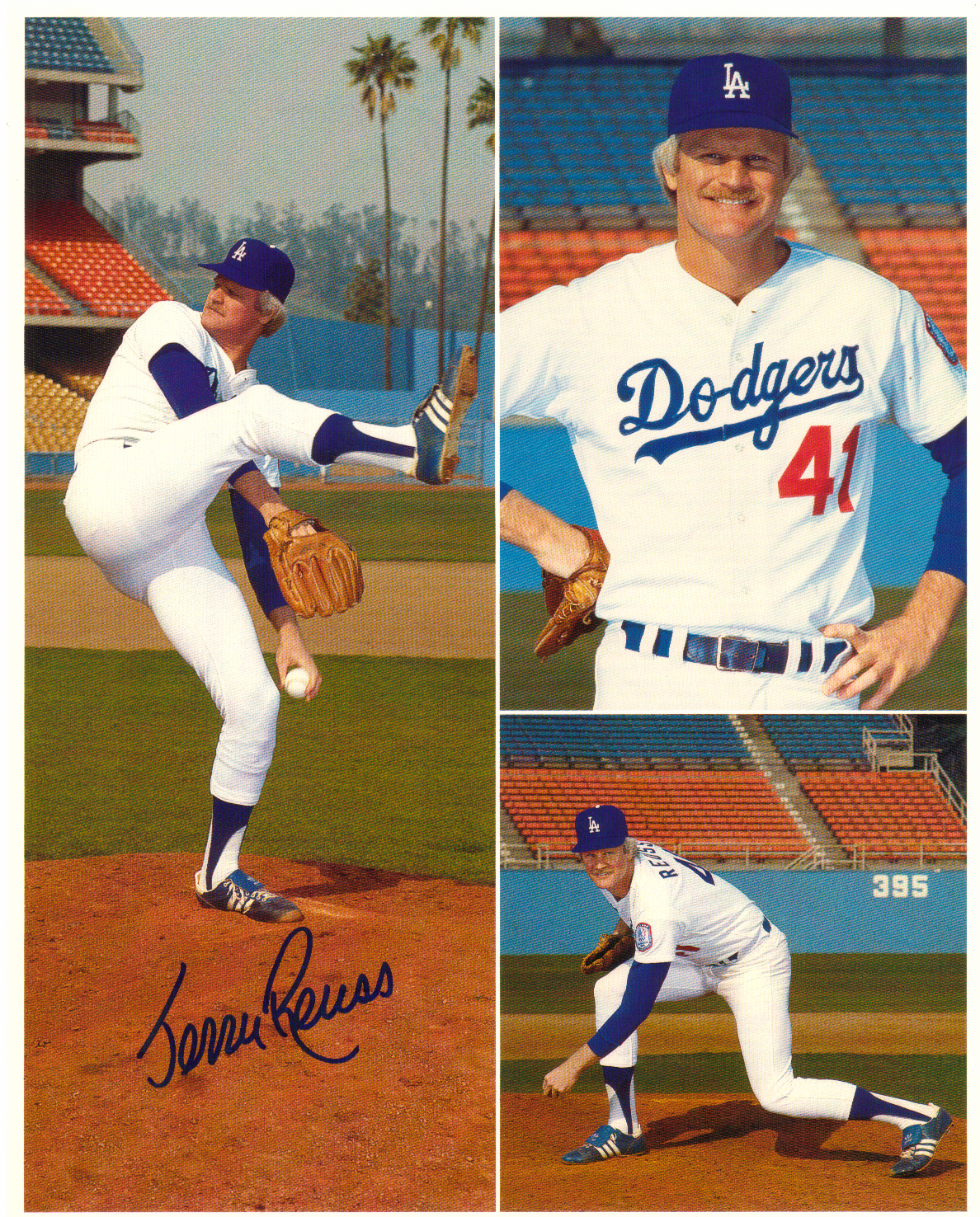 AUTOGRAPHED SIGNED photo JERRY REUSS #4 Los Angeles Dodgers