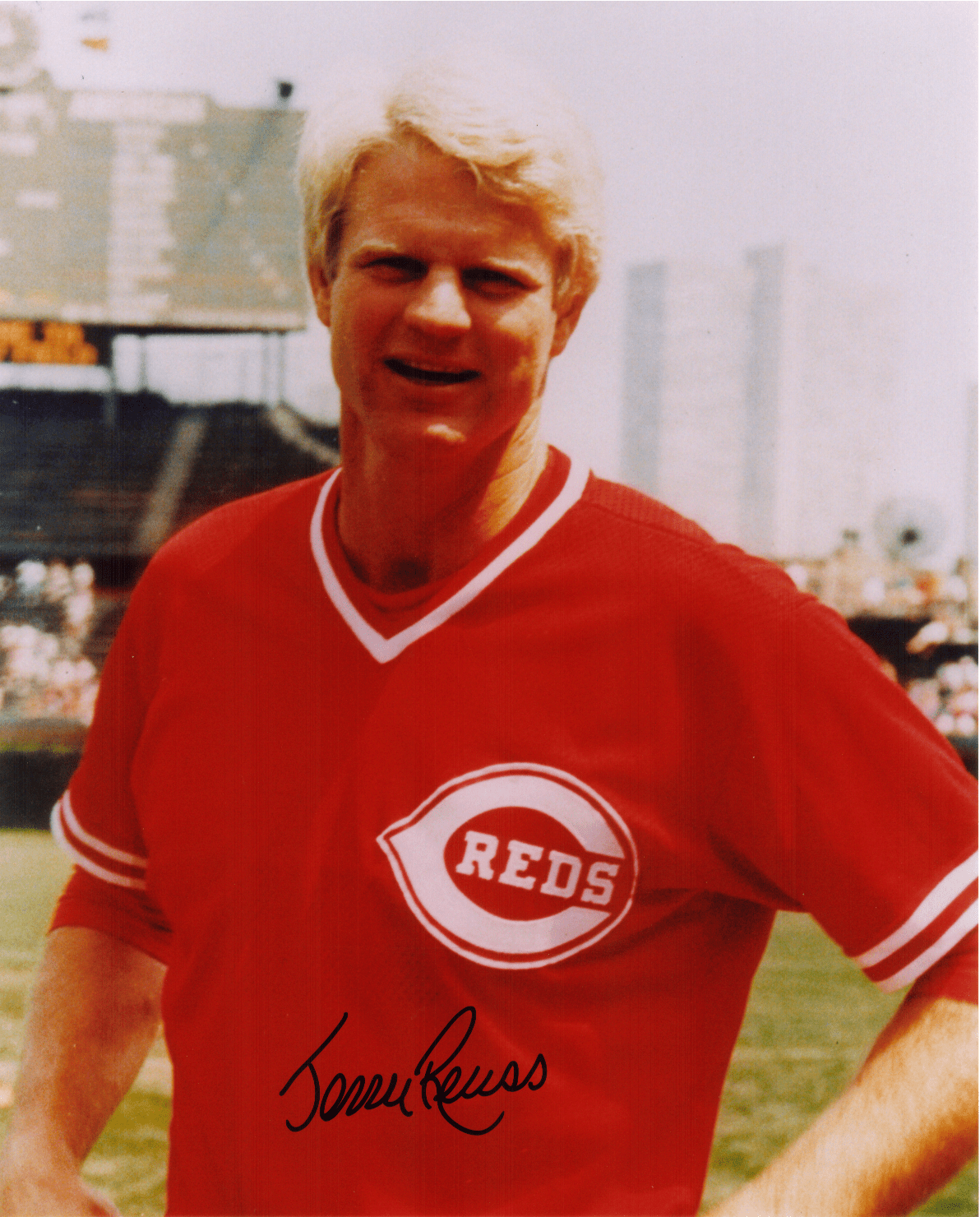 AUTOGRAPHED JERRY REUSS 8x10 Cincinnati Reds Photo