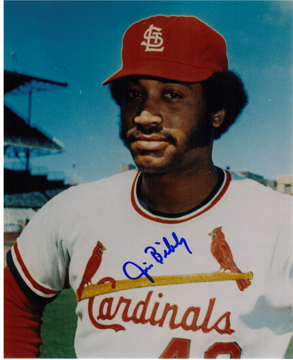 AUTOGRAPHED SIGNED photo JIM BIBBY Cardinals