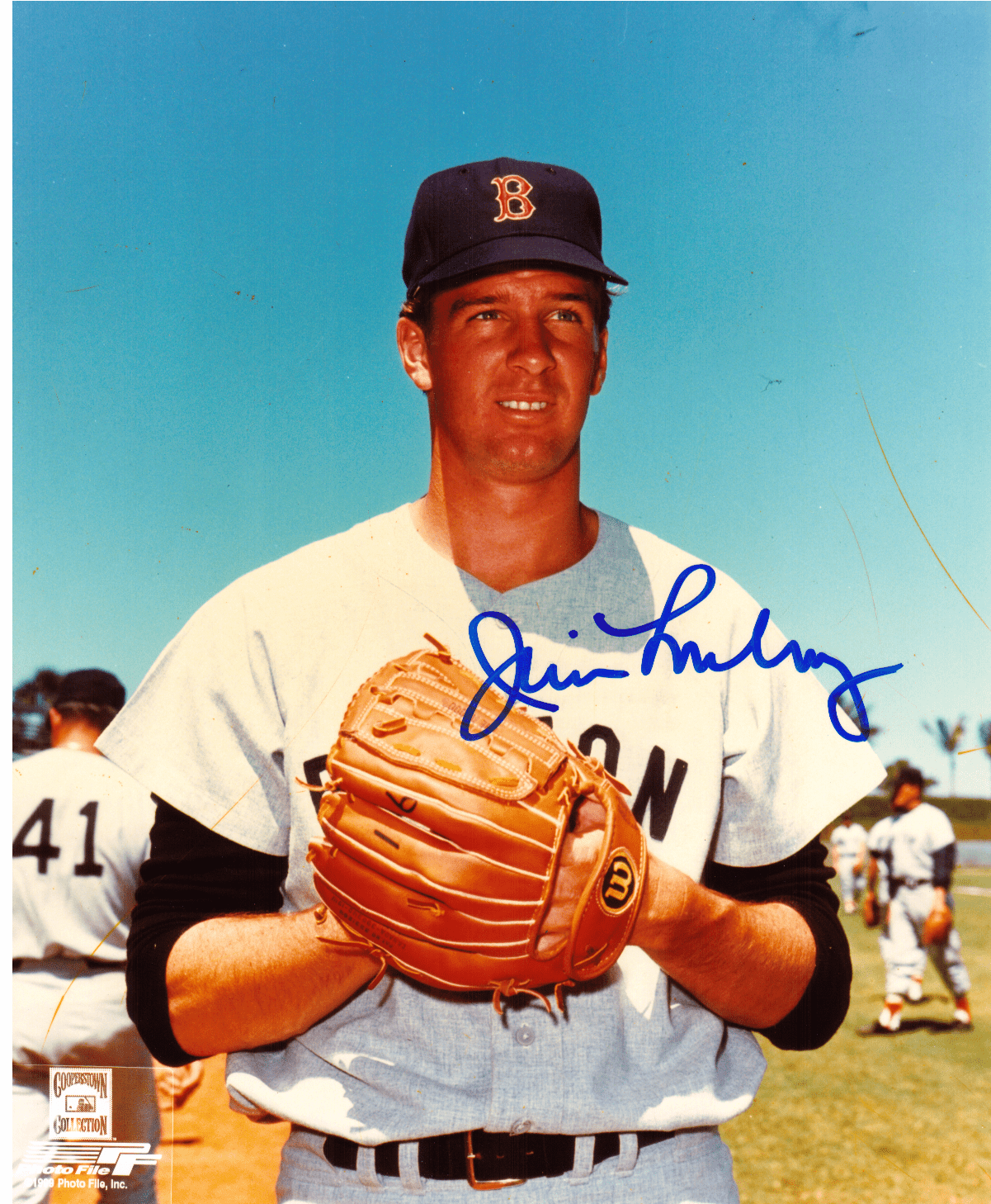 AUTOGRAPHED JIM LONBORG 8x10 Boston Red Sox Photo
