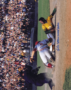 AUTOGRAPHED JOHN "BLUE MOON" ODOM 8x10 Oakland A's Photo
