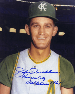 AUTOGRAPHED SIGNED photo JOHN DONALDSON #2 Kansas City A's