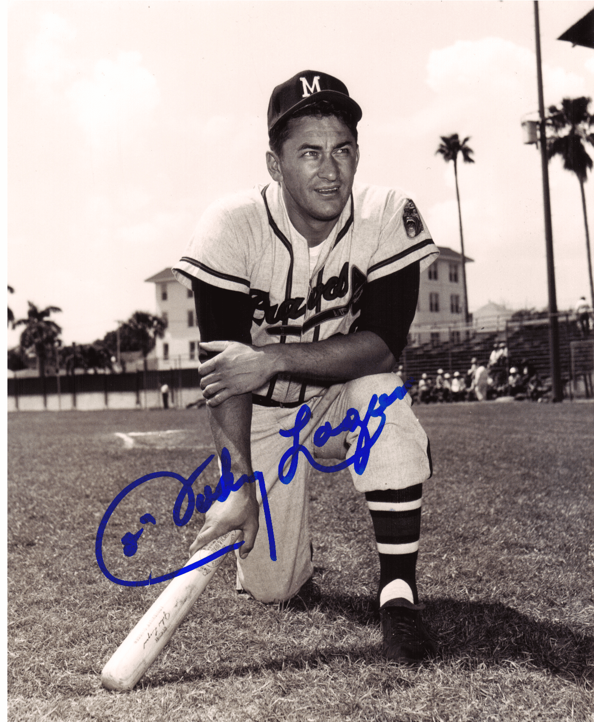 AUTOGRAPHED JOHNNY LOGAN 8x10 Milwaukee Braves Photo