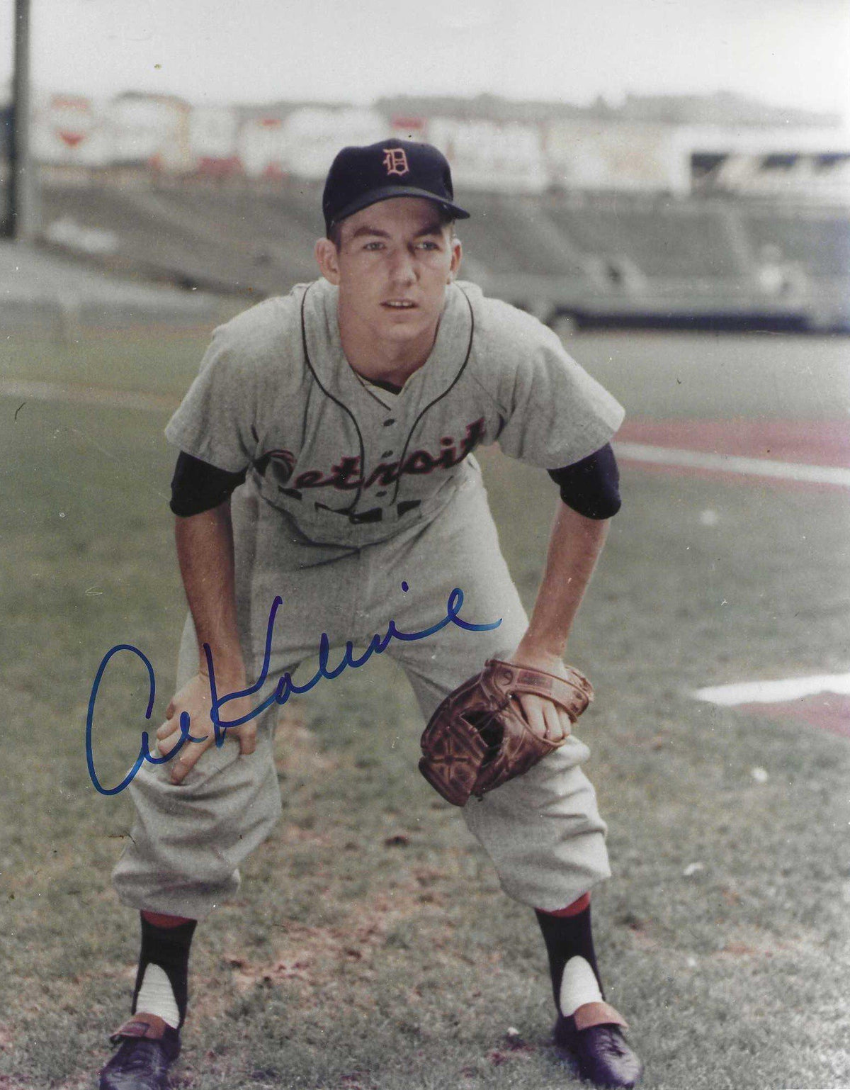 Autographed HOF'R AL KALINE 8x10 Detroit Tigers Photo