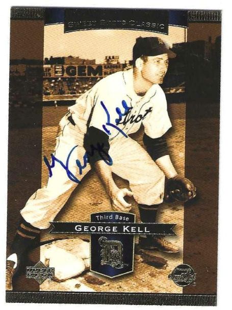 Autographed GEORGE KELL Detroit Tigers 2003 Upper Deck Sweet Spot Classic Card
