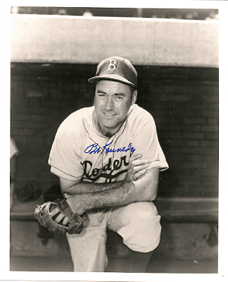 AUTOGRAPHED BOB KENNEDY 8x10 Brooklyn Dodgers photo