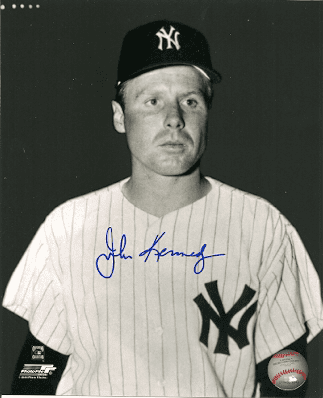 AUTOGRAPHED  photo JOHN KENNEDY New York Yankees