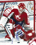 Autographed TREVOR KIDD 8X10 Team Canada Photo
