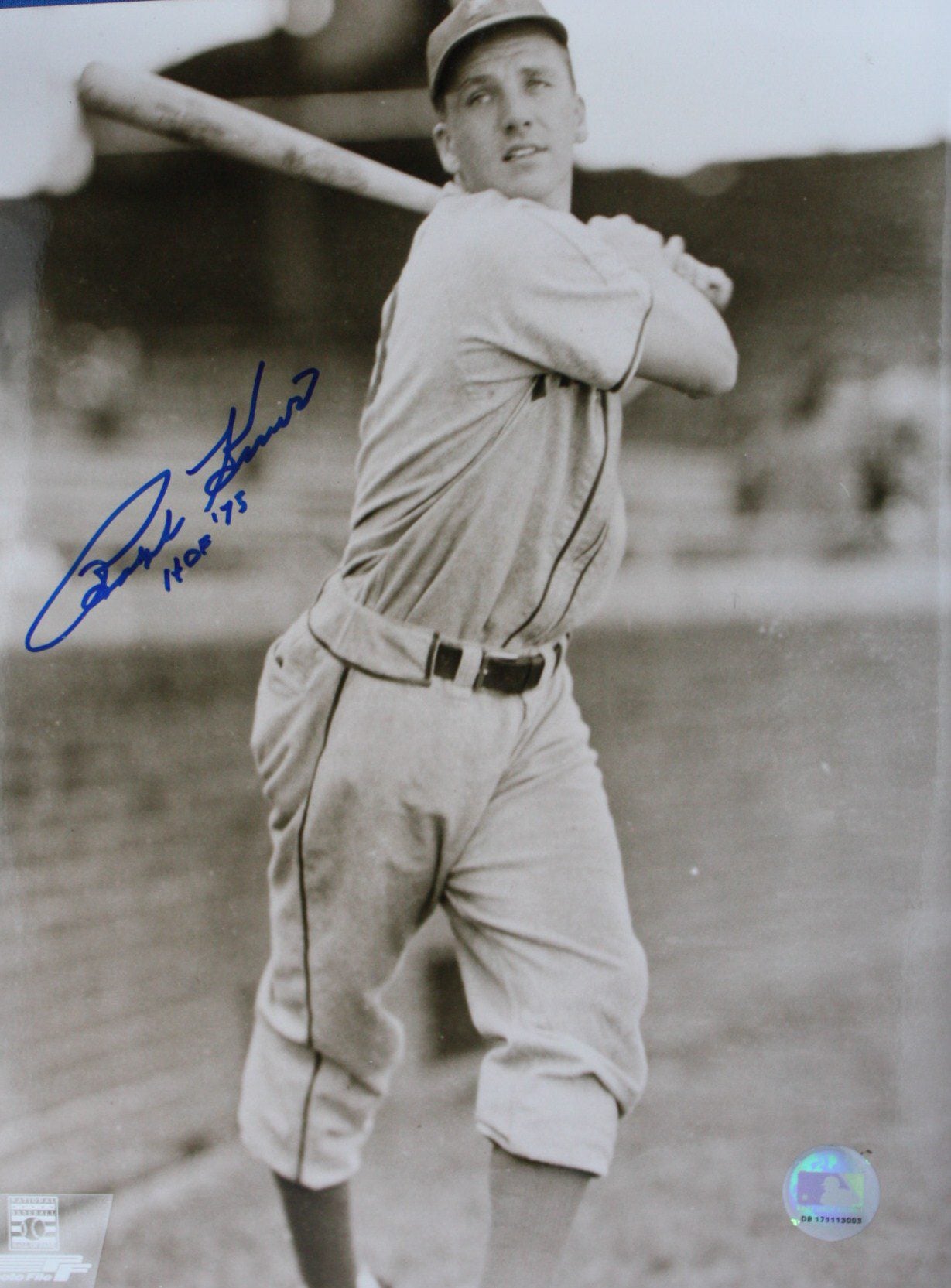 Autographed RALPH KINER - PITTSBURGH PIRATES 11 X 14  photo